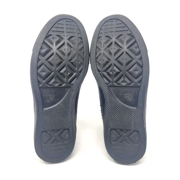 Converse Chuck Taylor Women's Sz 8 Black Sequin Skate Shoes Hi-Top Sneakers - Picture 10 of 10